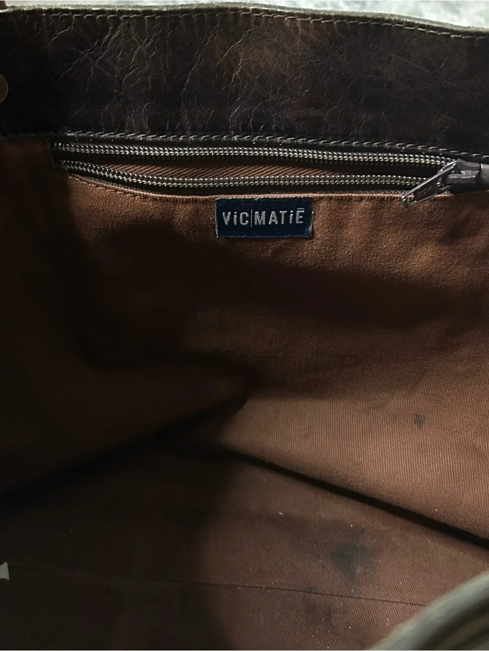 Vintage Vic Matie Brown Leather Tote Bag